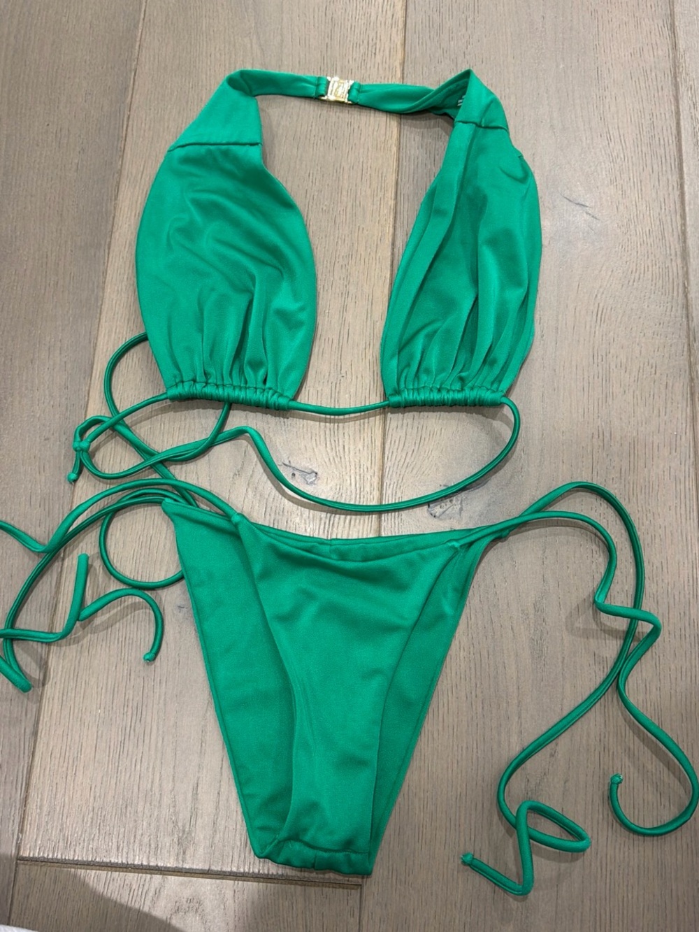 Green String Bikini Two-Piece Swimsuit